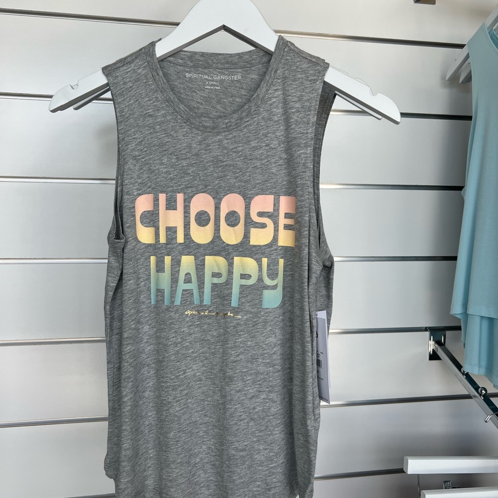 Spiritual Gangster Choose Happy muscle tank
